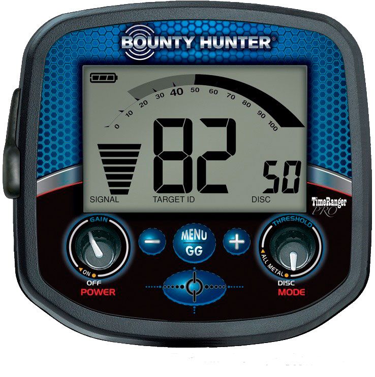 Pantalla del detector Bounty Hunter Time Ranger PRO