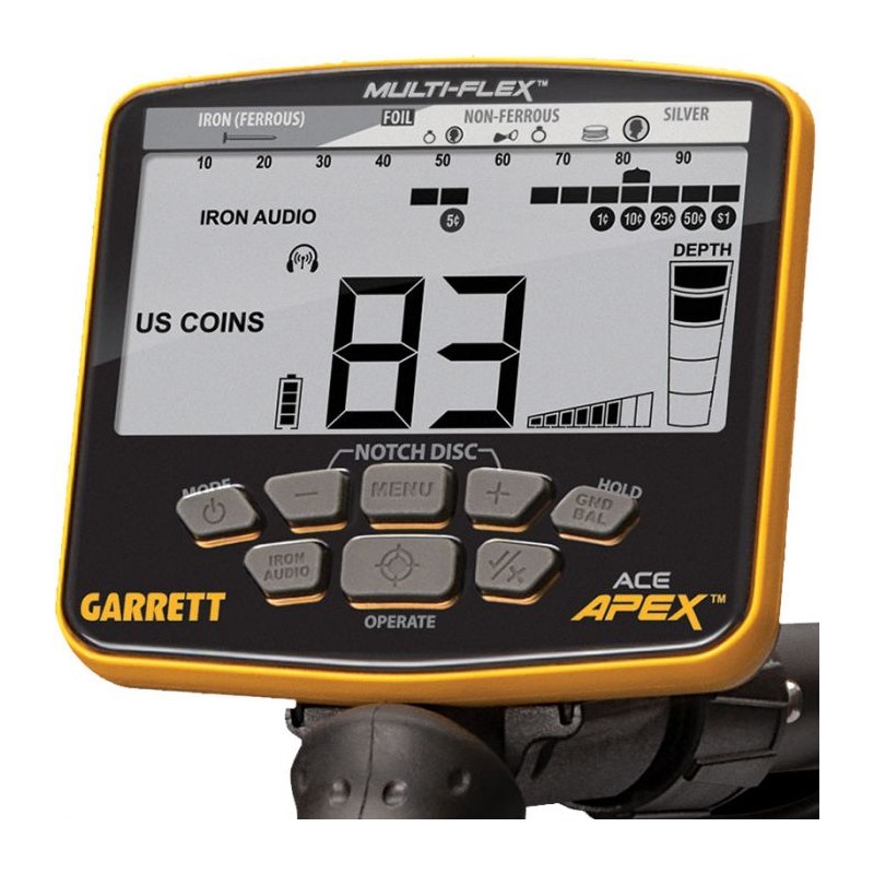 ACE APEX Garrett Detector de Tesoros Tapados Multifrecuencia Simultanea