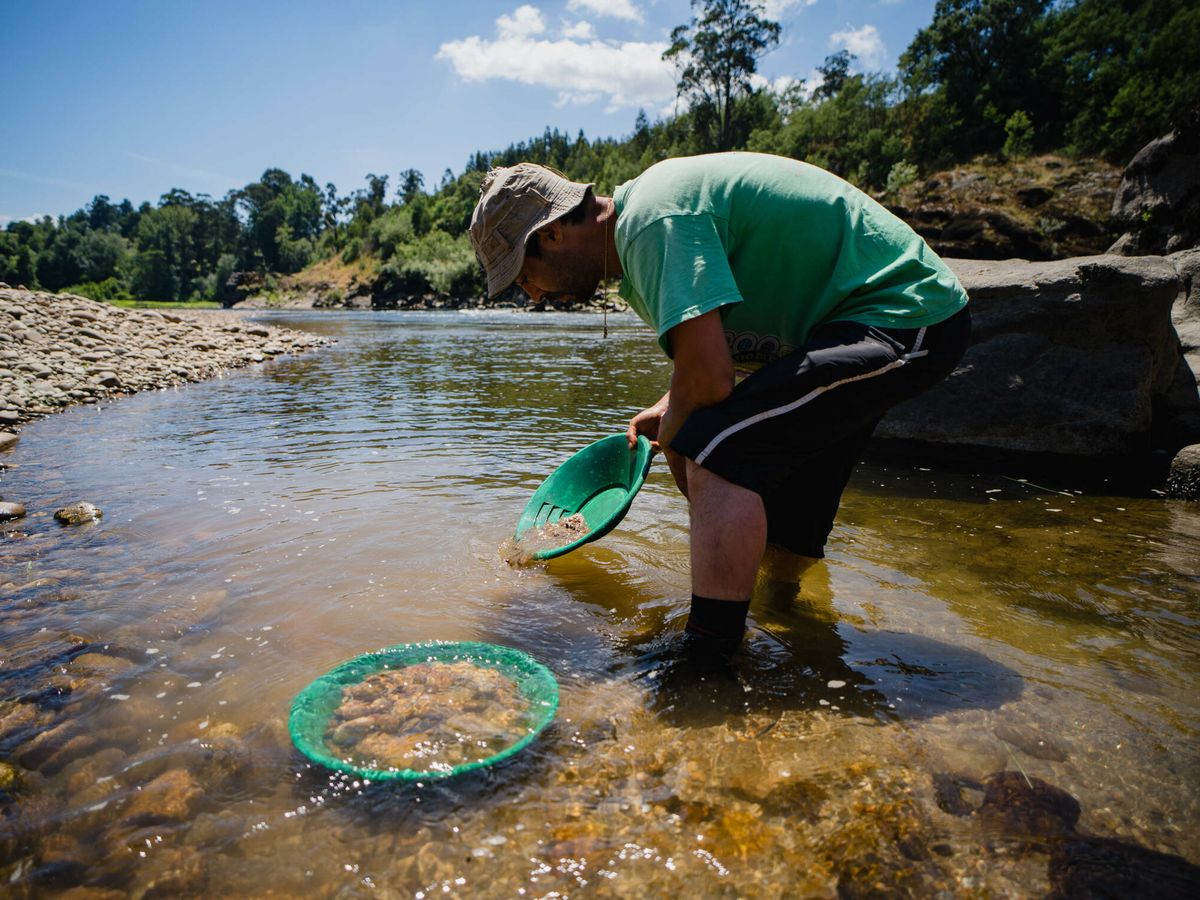 Bateo de oro en ríos de España