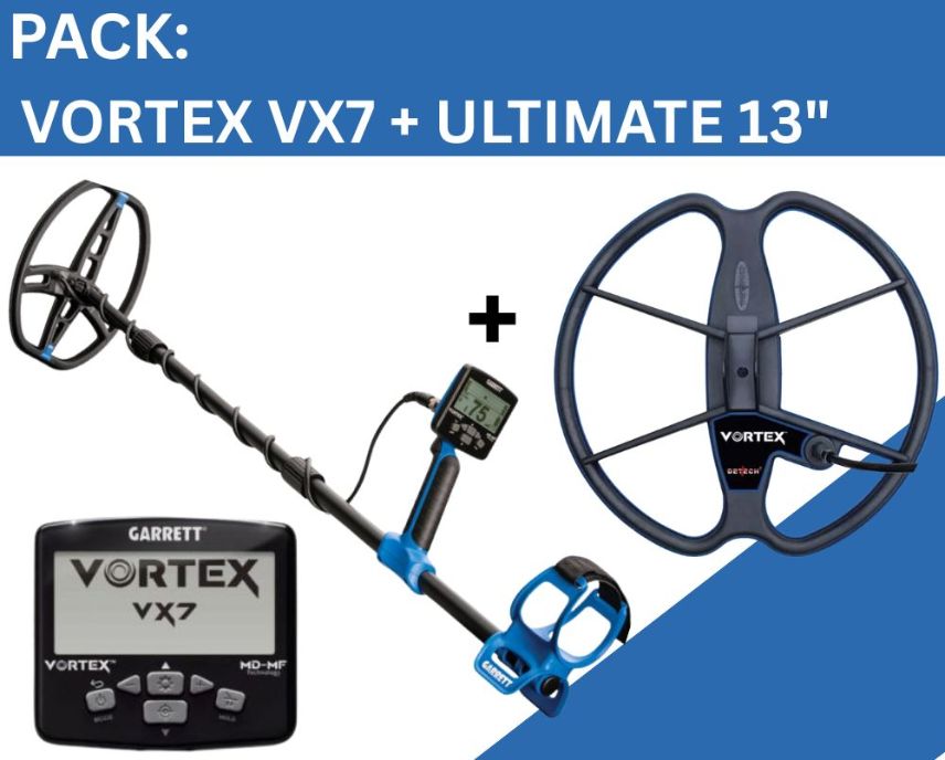 Pack Garrett Vortex VX7 + Plato Detech Ultimate 13"