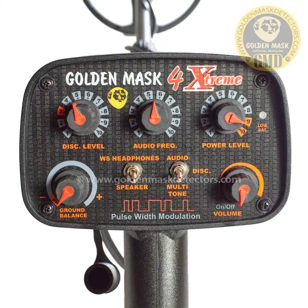 Controles del detector analógico Golden Mask 4 Xtreme