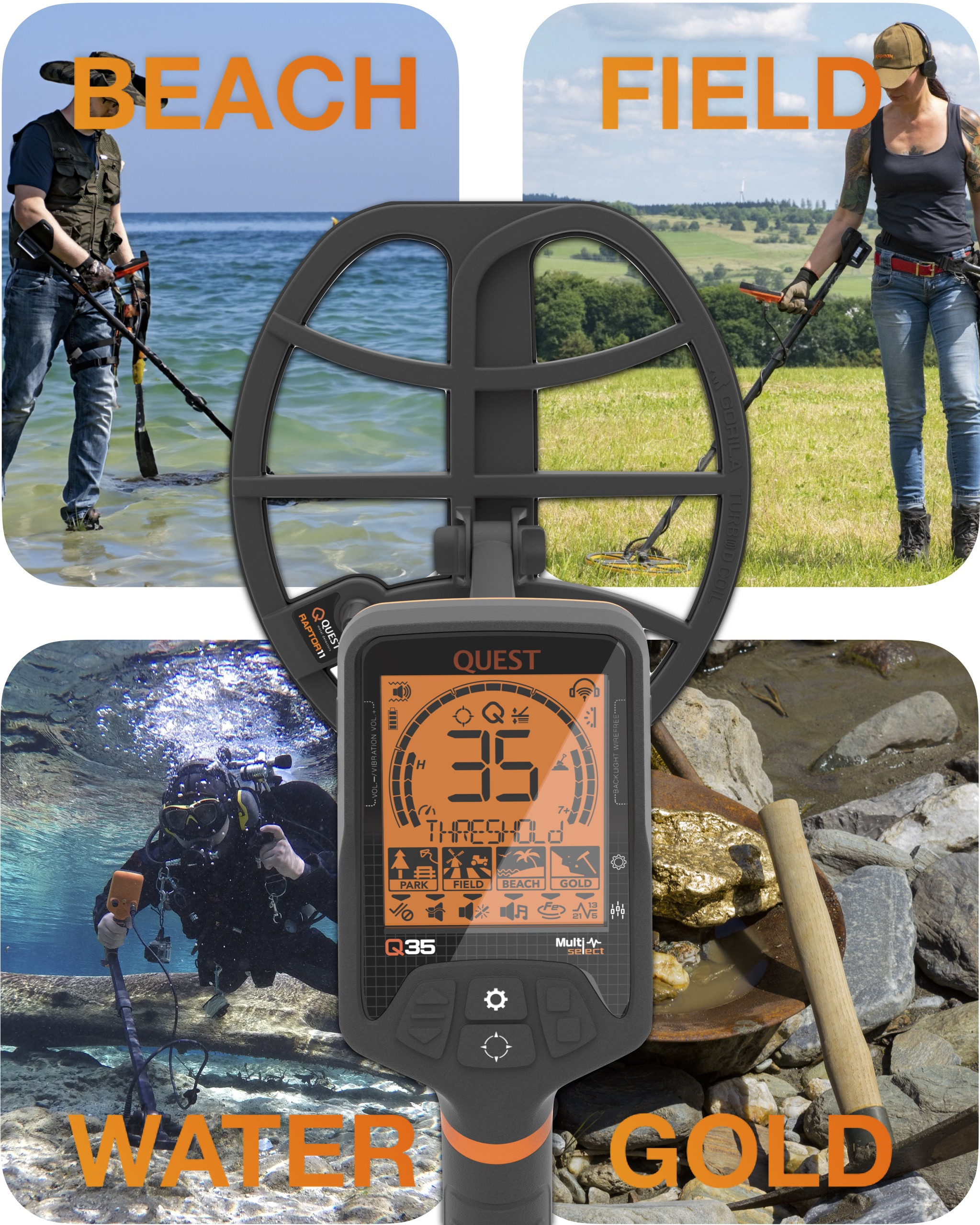 detector de metales de playa para aficionados